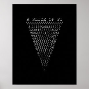 Poster Une tranche de chiffres Pi