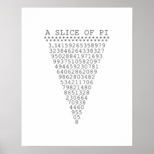Poster Une tranche de numéros Pi