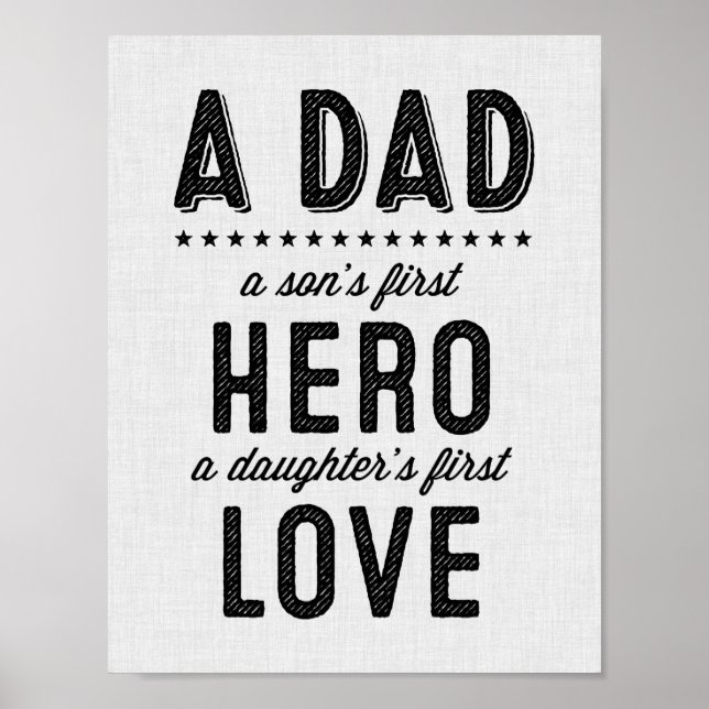 Poster Une typographie papa (Devant)