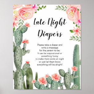 Poster Une verdure succulente couche tard la nuit jeu pos