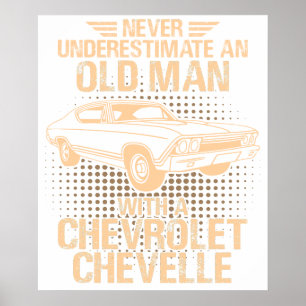 Poster Une vieille Chevrolet Chevelle 1968