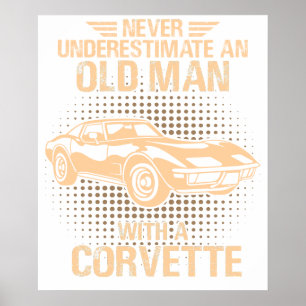Poster Une vieille Chevrolet Corvette C3 1979