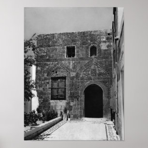 Poster Une vieille maison dans Lindos, Rhodes