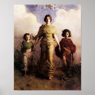 Poster Une vierge par Abbott Handerson Thayer