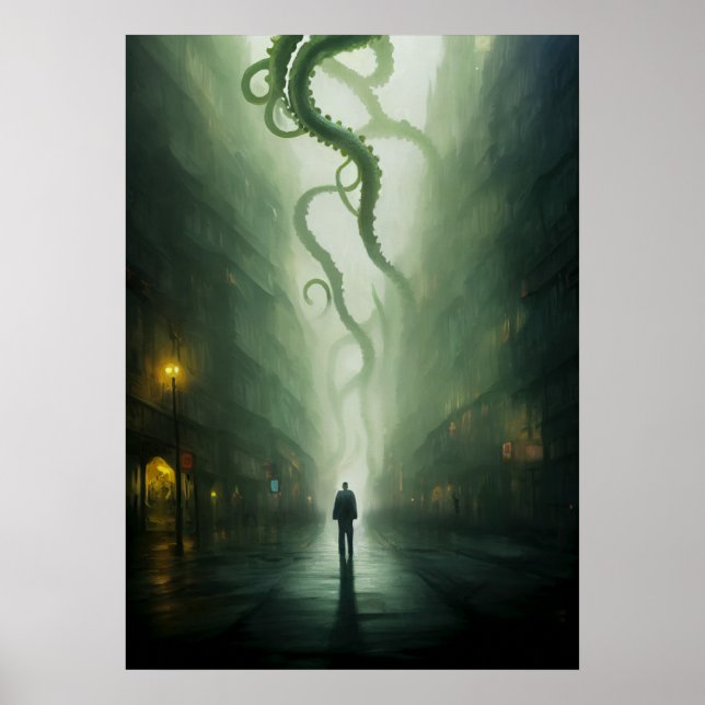 Poster Une ville sous l'horreur de Cthulhu (Devant)