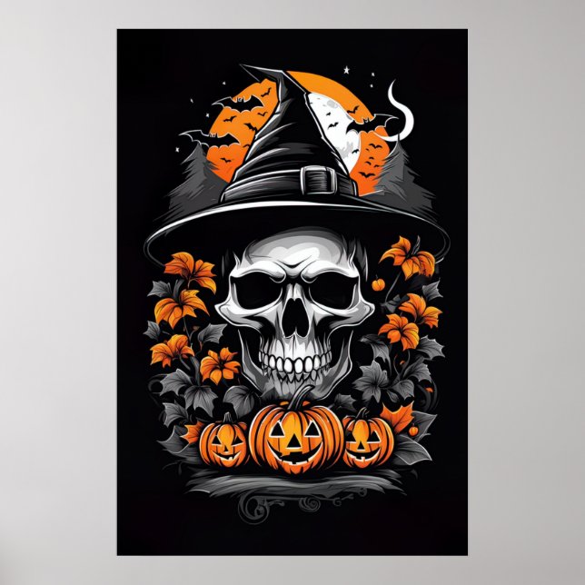 Poster Une vision captivante de la sorcière de squelette (Devant)