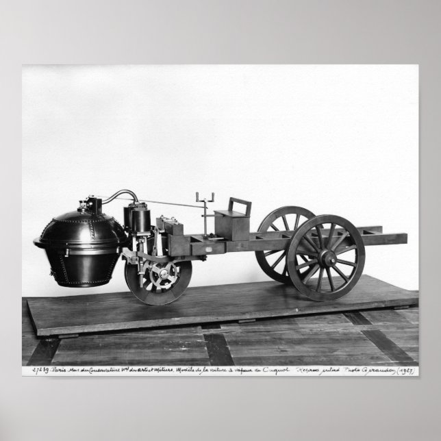 Poster Une voiture à vapeur inventée (Devant)