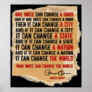 Poster UNE VOIX-BARACK OBAMA -PST25x30