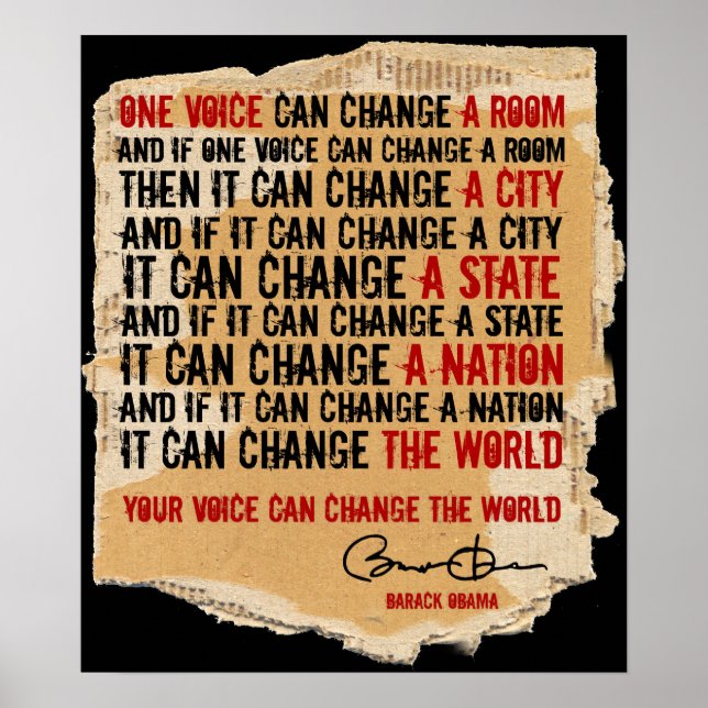 Poster UNE VOIX-BARACK OBAMA -PST25x30 (Devant)