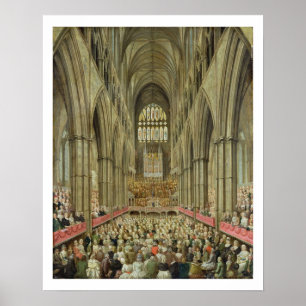 Poster Une vue intérieure d'Abbaye de Westminster sur le