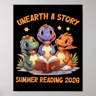 Poster Unearth a Story Summer Reading 2026 Men Women Kids