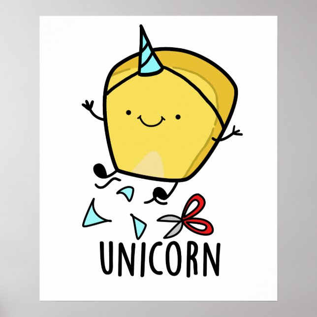 Poster Uni-corn Funny Corn Pun (Devant)