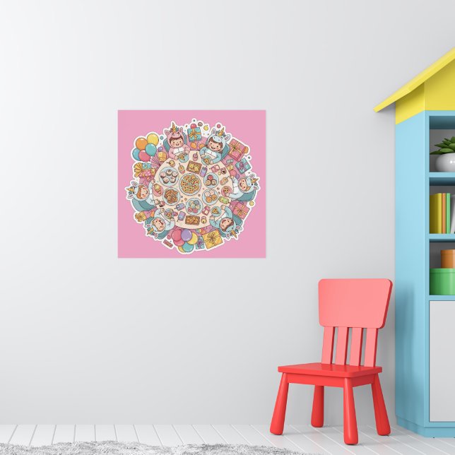 Poster Unicorn Children's Party (Pépinière 1)