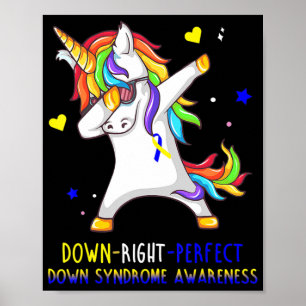 Poster Unicorn Down Droite Parfait Down Syndrome Awards