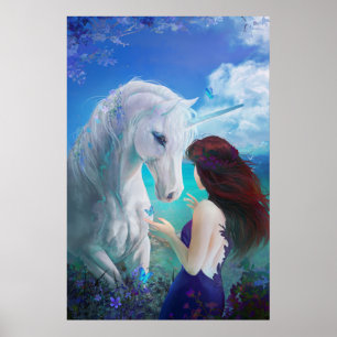Poster Unicorn Fairy Tale Imaginaire Art