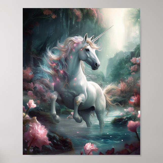 Poster Unicorn Imaginaire Art (Devant)