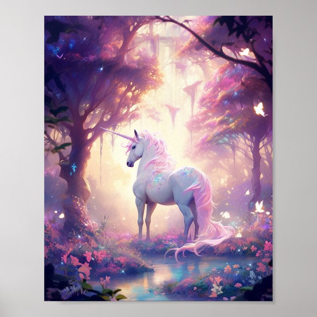 Poster Unicorn Imaginaire Art (Devant)