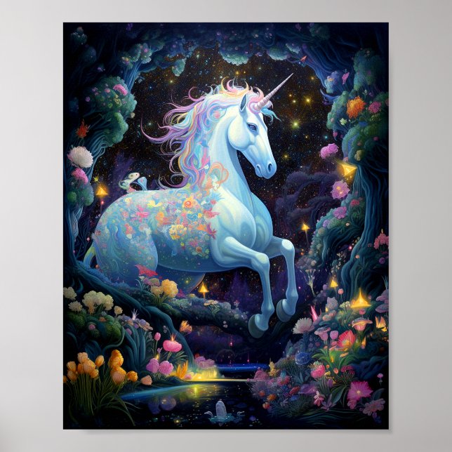 Poster Unicorn Imaginaire Art (Devant)