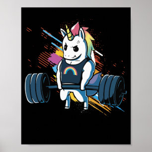 Poster Unicorn Poids Remise Deadlift Rainbow