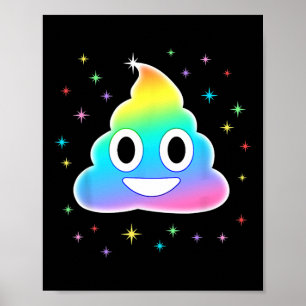 Poster Unicorn Poop Magic Arc en ciel amusant Costume d'H