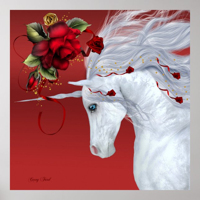Poster Unicorn Rose (Devant)