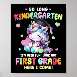 Poster Unicorn si longue maternelle Graduation Dernier jo