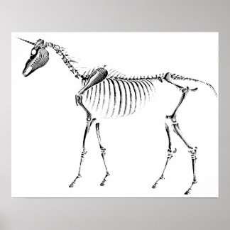 Poster Unicorn Skeleton
