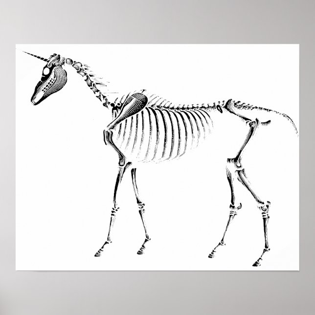 Poster Unicorn Skeleton (Devant)