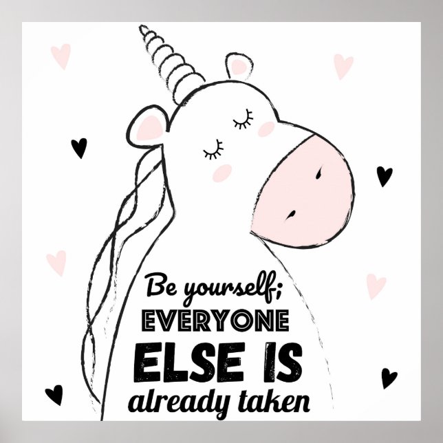 Poster Unicorne adorable (Devant)