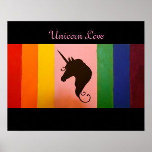 Poster Unicorne amour