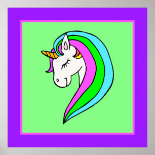 Poster Unicorne arc-en-ciel