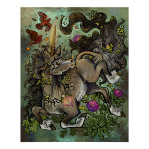 Poster Unicorne au coeur sauvage