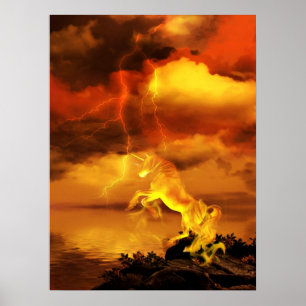 Poster Unicorne Lightning