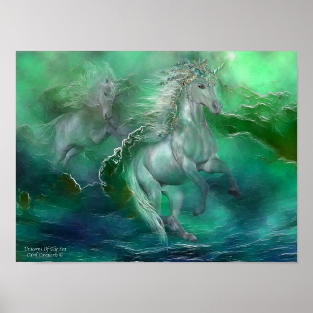 Poster Unicornes De La Mer Poster/Imprimer (Devant)