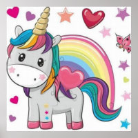 Unicornio y Corazones