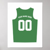 Poster Uniforme Basketball Personnaliser Dark Gree
