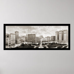 Poster Union Carré San Francisco CA Photo 1910