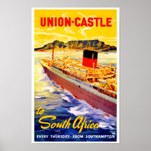 Poster Union Castle to South Africa