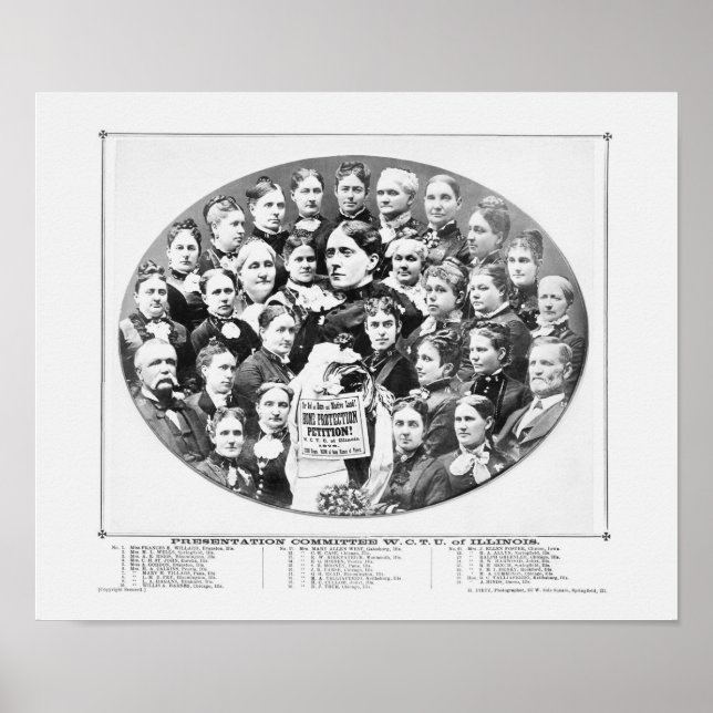 Poster Union chrétienne de tempérance féminine de l'Illin (Devant)