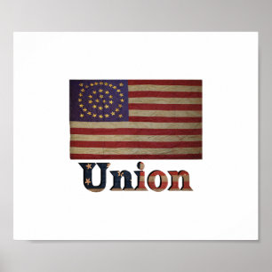 Poster Union de la guerre civile Un magnifique drapeau de