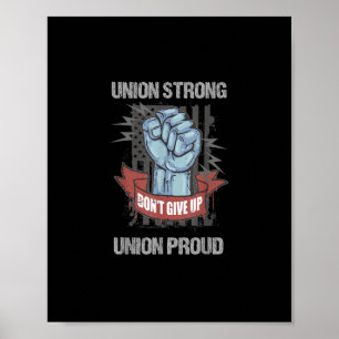 Poster Union Forte Union Fière Fête du Travail Parti trav