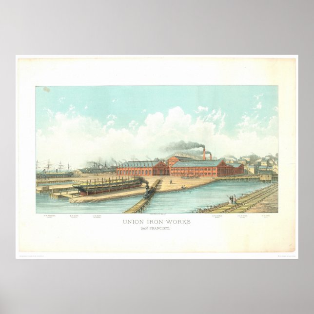 Poster Union Iron Works à San Francisco (1801A) (Devant)