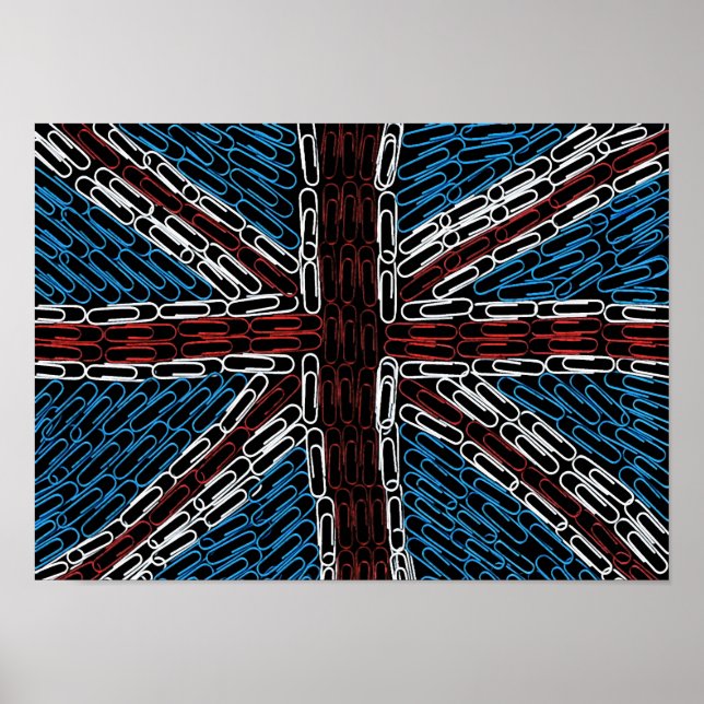 Poster Union Jack of Paperclips (Devant)