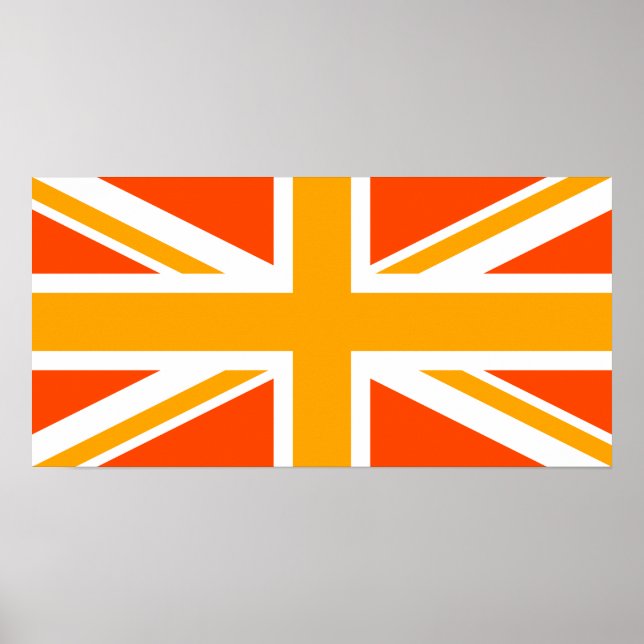 Poster Union Jack orange (Devant)