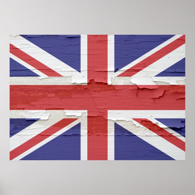 Poster Union Jack Patiné (Devant)