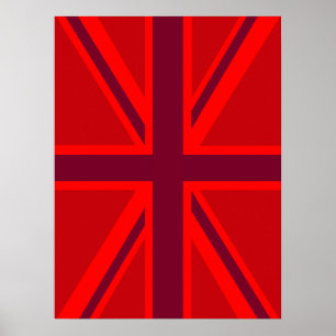 Poster Union Jack rouge