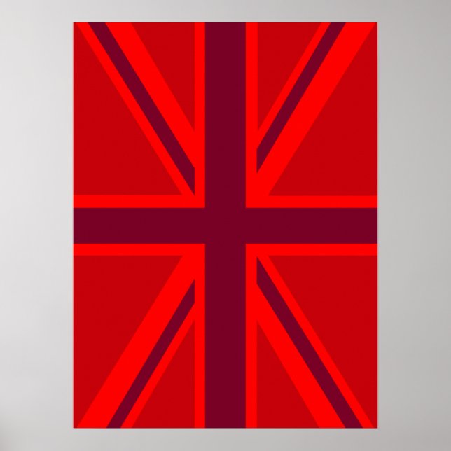 Poster Union Jack rouge (Devant)