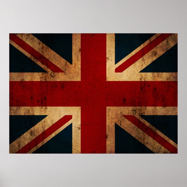 Poster Union Jack vintage (Devant)