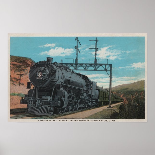 Poster Union Pacific Train, Echo Canyon, UtahUtah (Devant)
