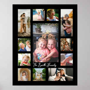 Poster Unique 12 Photo Collage Minimaliste Simple montage